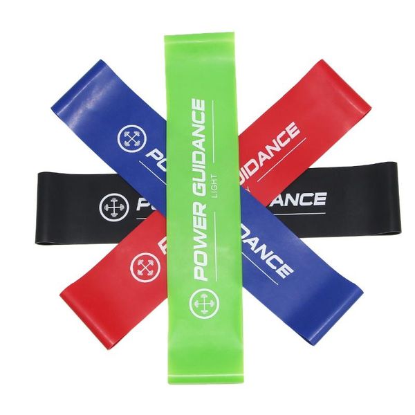 

set 4 levels latex strength training resistance band yoga rubber loops bands fitness gym equipment with bag