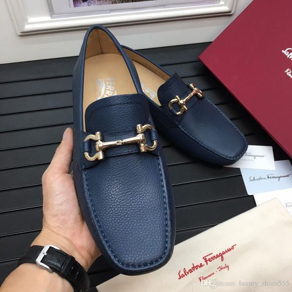 

2020 latest blue leather casual shoes men's casual shoes fashion trend comfortable shoe size 39-44 type 39745400597