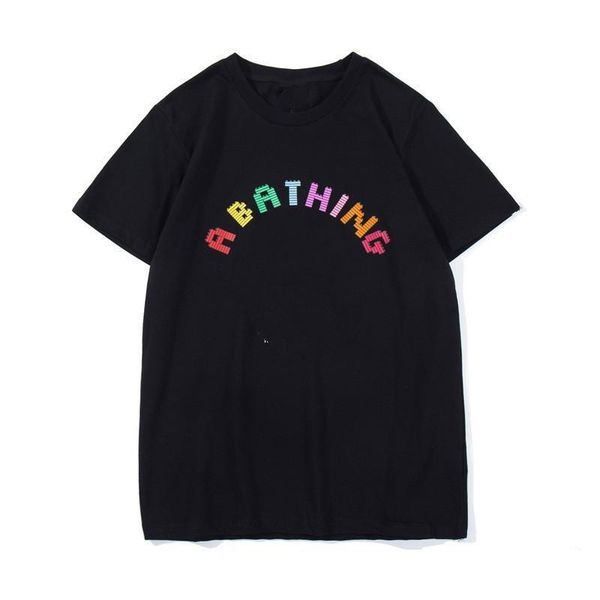 

мужская футболка мужская модельер короткие рукава письмо напечатаны хлопка высокого качества тенниски тройников размер m-xl hd1319, White;black