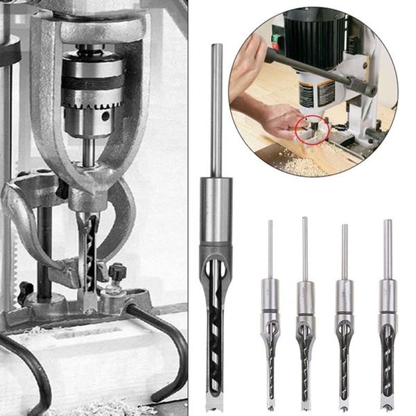 

6/8/12.7mm square hole drill bit woodworking saw mortising chisel removal tool high carbon steel hole drill bit 1pc