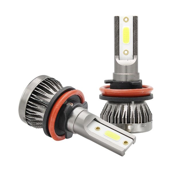 

anblub 2pcs mini car headlight bulbs h4 h7 led h1 h8 h9 h11 9005 hb3 9006 hb4 cob headlamp kit auto led lamp 12v 6000k