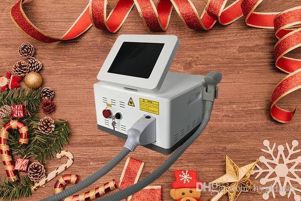 

portable 755nm 808nm 1064nm 3 wavelength hair removal machine 808nm diode laser hair removal, Black