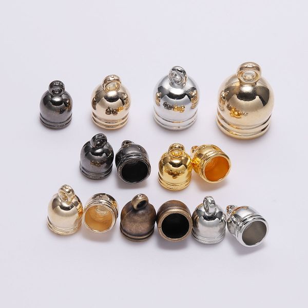 

50pcs/lot necklace end tip tassel caps beads cap end cap for jewelry making findings diy handmade accessories jewelry findings supplies, Silver