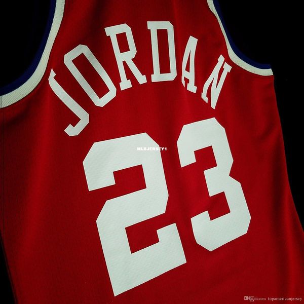 

100% stitched michael #23 mitchell & ness 1989 jersey red mens vest size xs-6xl stitched basketball jerseys ncaa, Black;blue