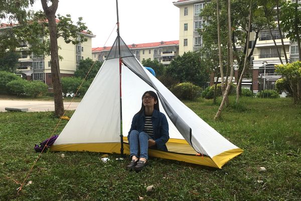 

668g camping tent 1-2 person outdoor 40d nylon silicon coating rodless pyramid large tent camping 4 season inner tent