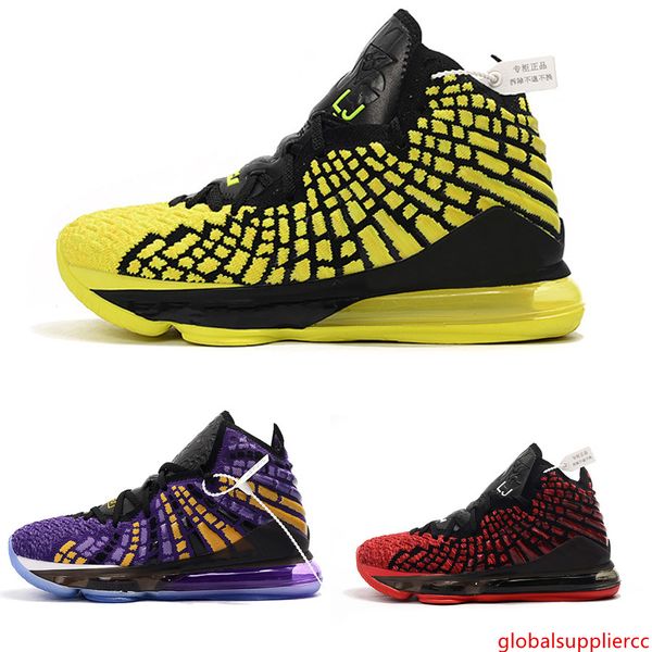 

17s basketbal shoes for men original designer sneakers &nbsplebron 17 xvii purple yellow gold glow in dark mvp bhm oreo us size 7-12