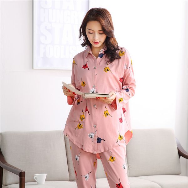 

cute cartoon spring sweet ladies pajamas, Blue;gray