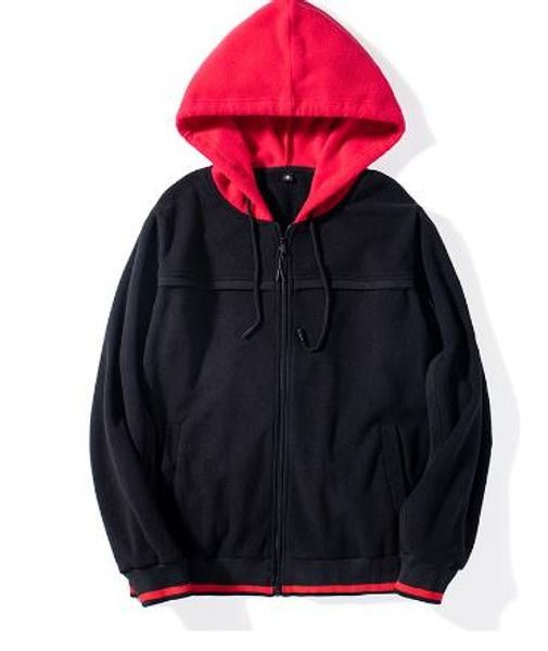 

2019 fashion patchwork men jackets fleece tactical softshell jacket polartec thermal polar hooded outerwear coat male clothes 4sets/lot, Black