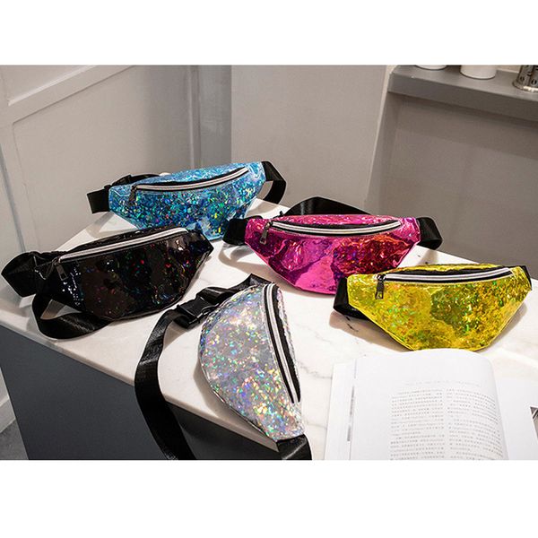 

women men waist packs reversible mermaid sequins glitter bag fanny pack pouch hip purse satchel running fashion new sale