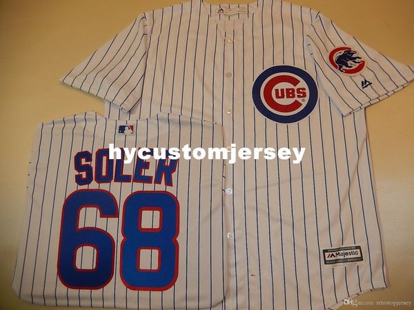 

custom chicago #68 jorge soler cool base sewn baseball jersey w/patch new mens stitched jerseys big and tall size xs-6xl for sale, Black;blue
