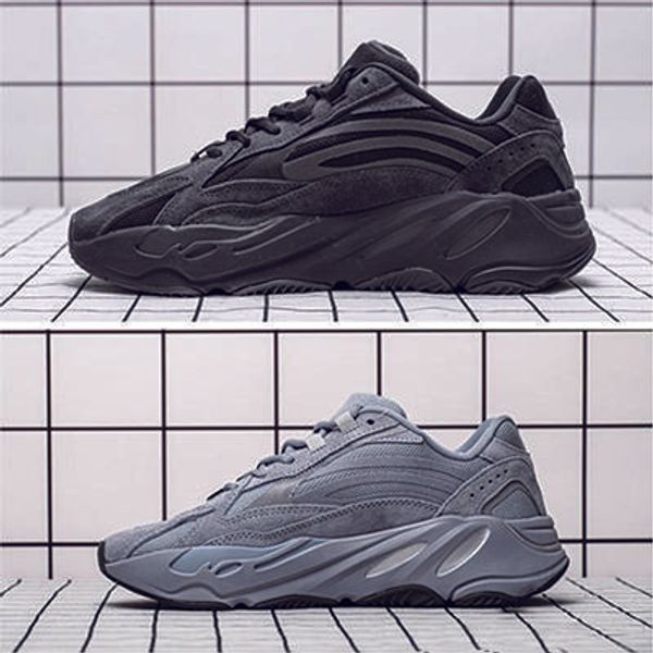 

высокое качество 700 v2 vanta больница синий западные спортивные туфли чуждо мужчины и женщины серые черные туфли синий волна бегун дизайнер, Black