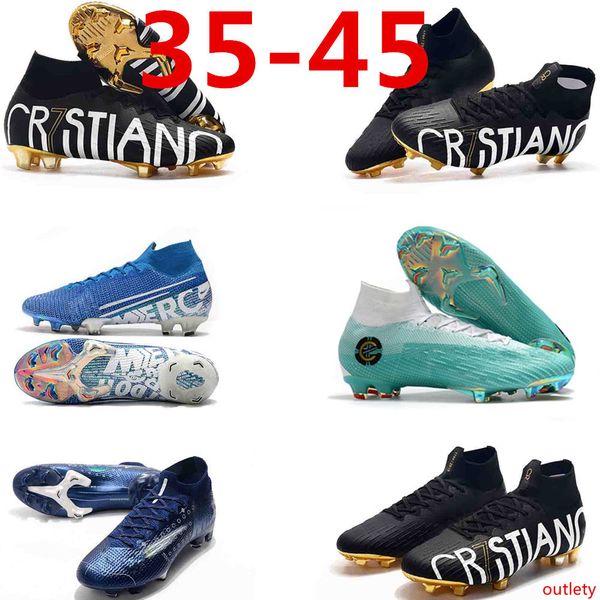 

7 elite mercurial superfly vi 360 elite fg lvl up kj cr7 cristiano ronaldo mens soccer cleats boys soccer football boots us3-11 soccer shoes
