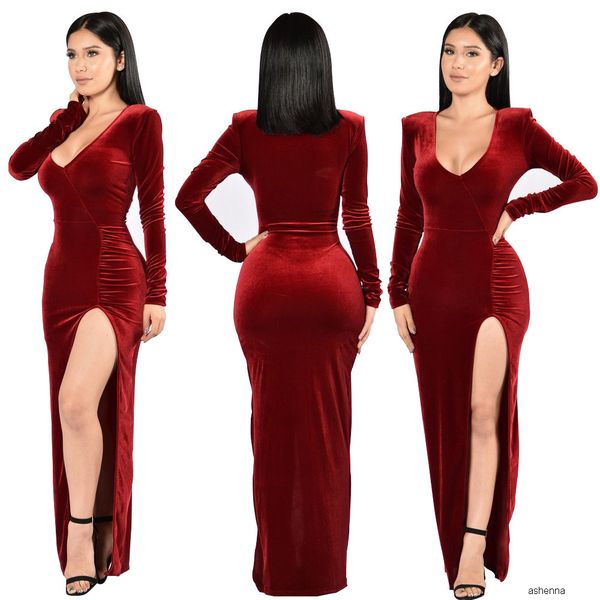 

womens designer open gold velvet fabric party evening dressmj6t, Black;gray