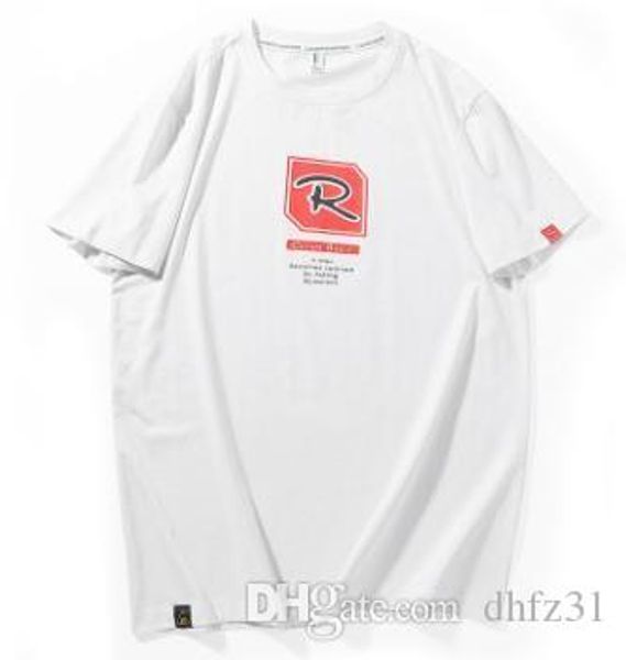 

лето 2020 новая футболка с короткими рукавами мужская толстая хлопчатобумажная футболка мужская круглая шея свободная половина рукава мужска, White;black