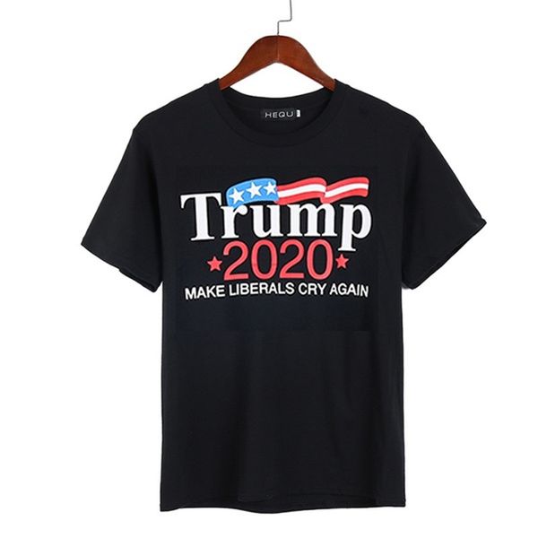 

2019 luxury summer donald trump 2020 make liberals cry again letter printed cotton mens designer t shirt short sleeve s-3xl, White;black