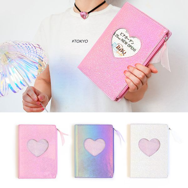 

notepads 1 pcs kawaii cover planner notebook harajuku style girl diary book exercise composition binding note notepad gift stationery, Purple;pink