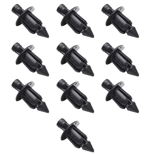 6mm Schwarz Auto Teile Niet Verkleidung Körper Trim Panel Verschluss Schraube Clips Für Honda ATV Motorrad Auto Auto Zubehör