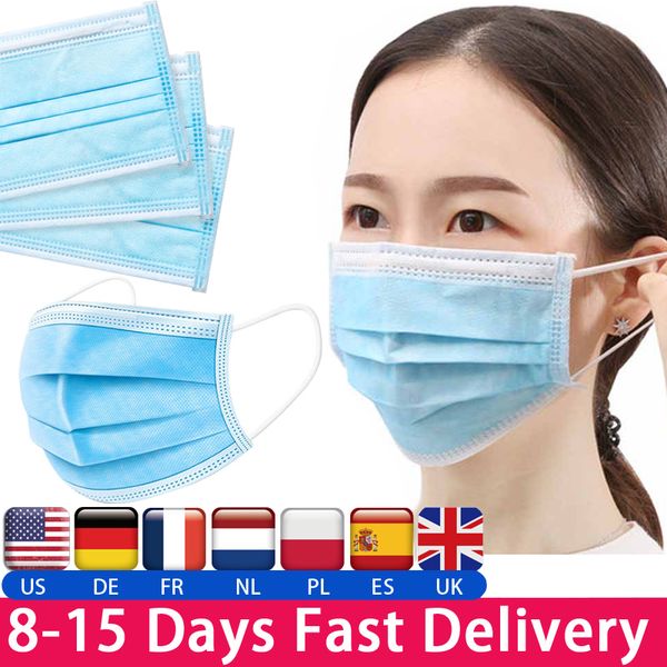 

multi-batch pcs/bag 3 layer non-woven dust thickened disposable mouth mask cotton face mask,care masks ing