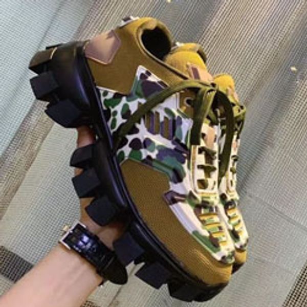 

new designer name brand man casual shoes flat kanye west fashion wrinkled leather lace-up high trainers runaway arena shoes rx04, Black