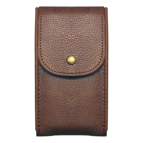 

pu leather watch pouch pocket watch storage case with snap button, Slivery;brown