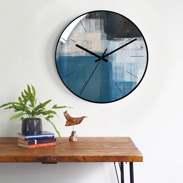 

30 cm wall clocks modern design creative watch minimalist living room hanging watches bedside mute wall clock home decor