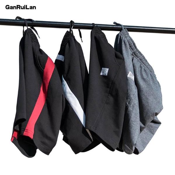 

new fashion summer shorts men 2020 casual shorts trunks fitness workout beach man breathable cotton gym short trousers, White;black