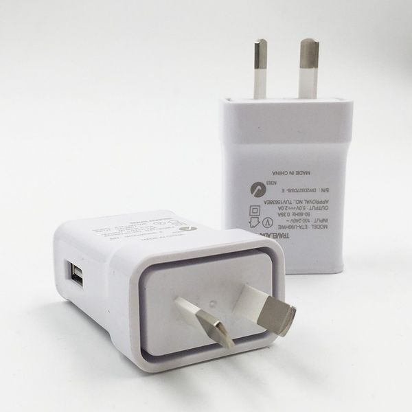 

высокое качество 5v 2a au plug usb ac power wall home charger адаптер питания для samsung galaxy s10 s9 s8 s7 s5 / 6 edge