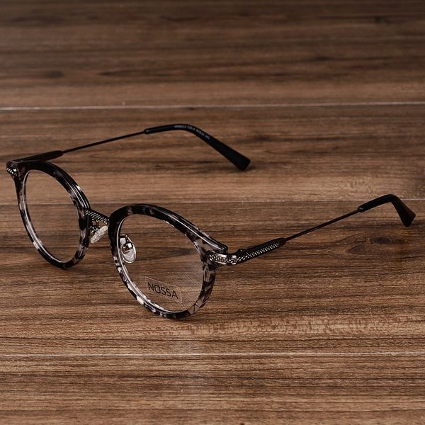 

nossa vintage floral eyewear oval women and men's spectacles retro acetate metal glasses frame myopia prescription optical frame, Silver