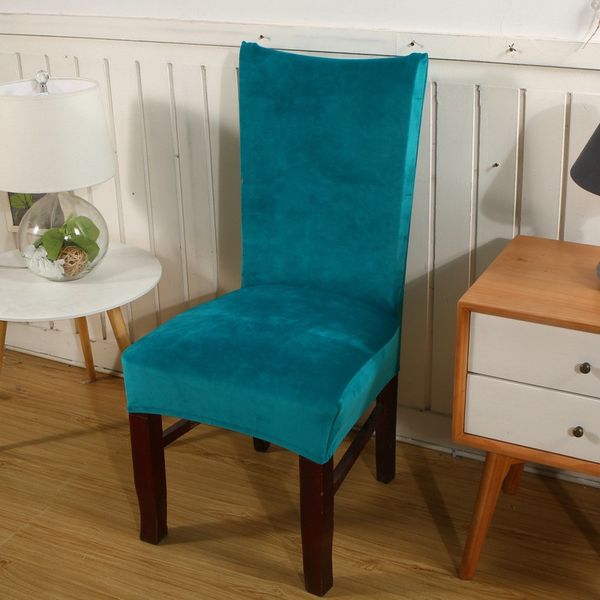 

spandex elastic 11 colors chair protector cover kitchen dining chair seat cover removable dustproof decorative seat case for wed