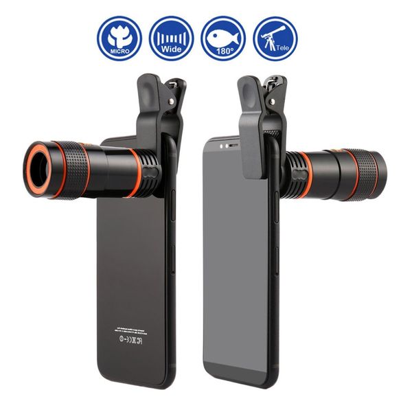 

digital camera phone universal 8x / 12x mini high power monoculars telep lens phone phone telep camera lens and clip for