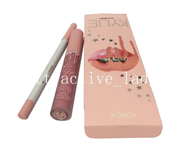 

new makeup high-quality 12 fashiond color=1 lip gloss +1 lip pencil lipgloss matte waterproof lip gloss edition shipping epacket
