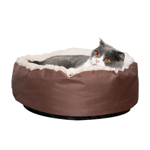 

2020 pet dog cat bed теплый мягкий nest круглый браун