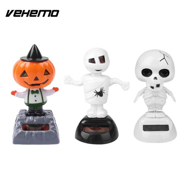

car solar powered swing dancer doll pumpkin skull mummy halloween decor
