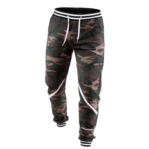 

men spring joggers casual camouflage pants pantalon camouflage homme sweatpants survetement homme complet de marque, Black