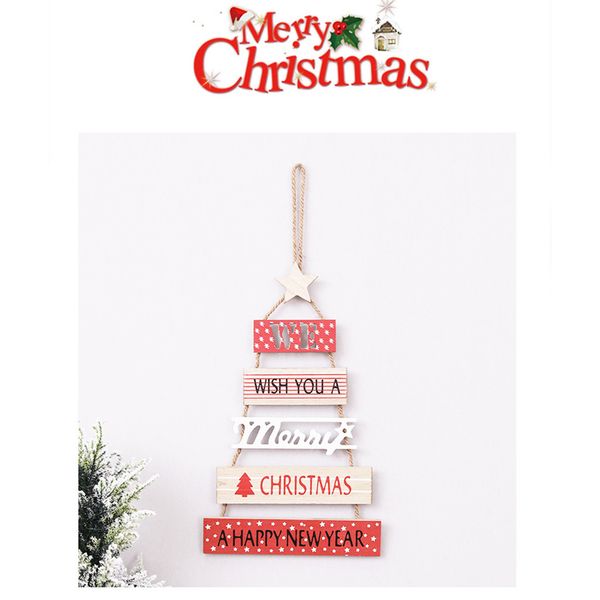 

christmas wooden pendant five stars tree snow window festival wall decorations direct sales business 2019 new products acces