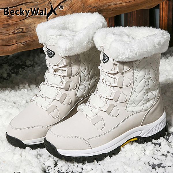 

women's snow boots women boot winter shoes woman high keep warm waterproof outdoor botas mujer inviern wsh3495, Black