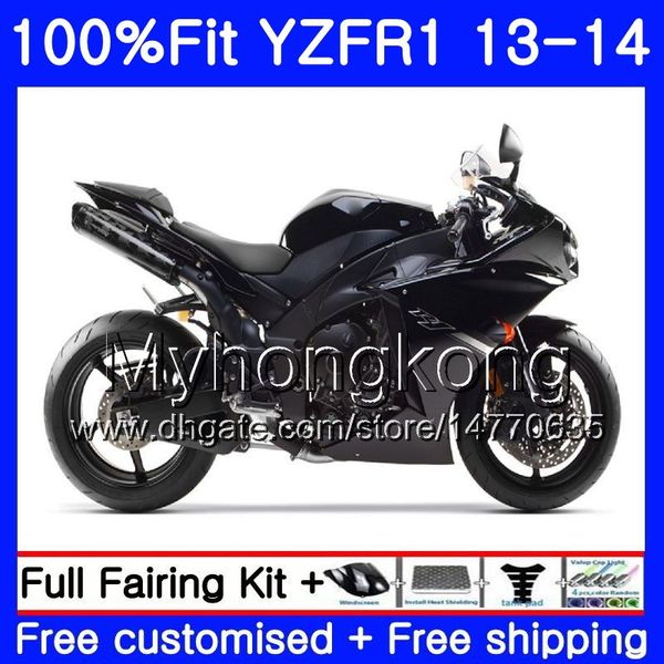 Einspritzung, glänzend schwarz, heißer Körper für Yamaha YZF 1000 YZF R 1 YZFR1 2013 2014 242HM.20 YZF-1000 YZF R1 YZF1000 YZF-R1 13 14 Vollverkleidungsset