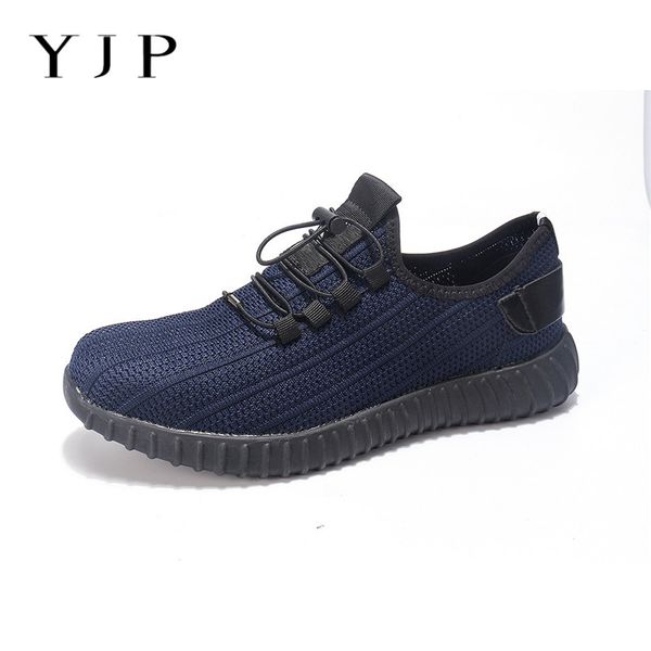 

yjp atrego men unbreakable safety shoes summer breathable fashion labor insurance work sneakers steel toe lightweight anti-smash, Black