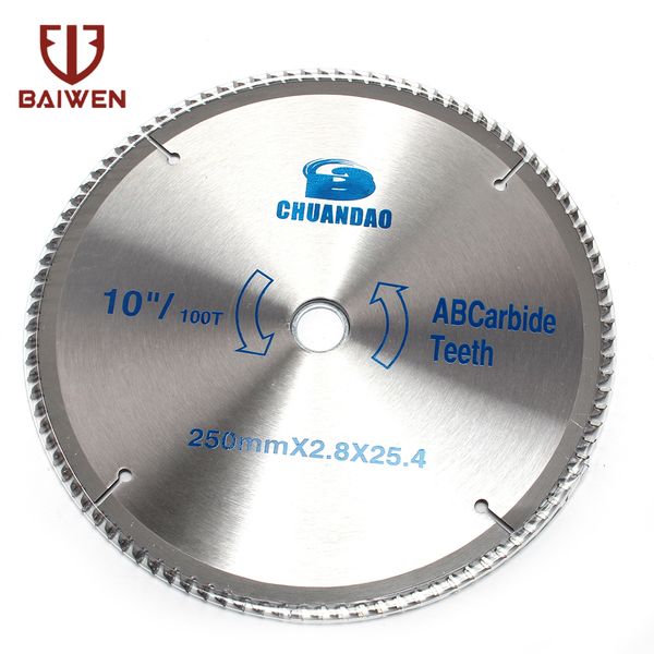 

10" carbide metal circular saw disk for woodworking cutting wood aluminum 40t/60t/80t/100t/120t