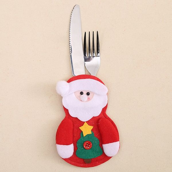 

cutlery holder snowman / santa clause / elk christmas cutlery holder pocket christmas knifeware tableware tableware