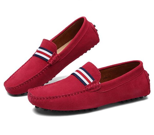 Men S Leather Peas Shoes Comfortable Non Slip Driving Shoes