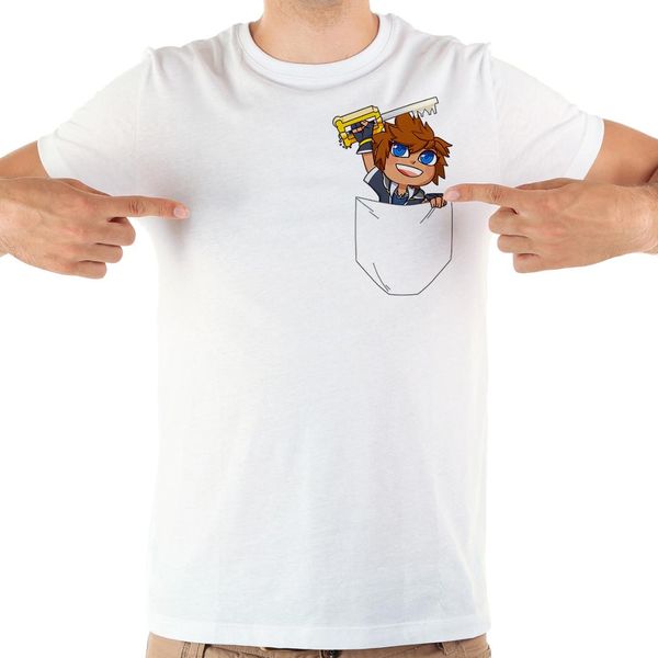 

kingdom hearts sora riku kairi in pocket funny t-shirt men summer 2019 new white short sleeve casual homme cool t shirt, White;black