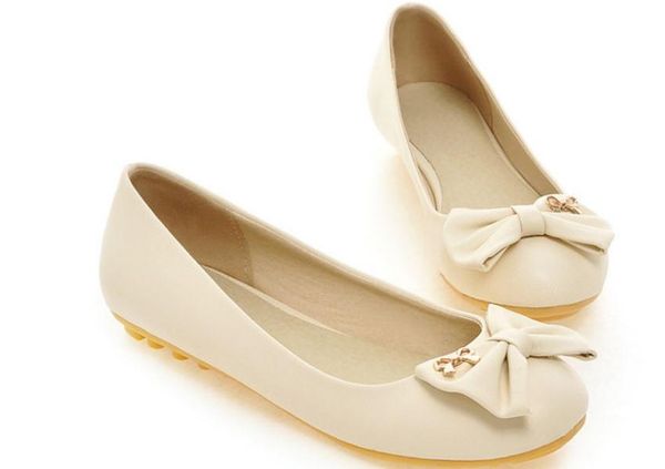 

2019 bowknot women's shoes in spring and autumn with new style flat bottom round head @30, Black