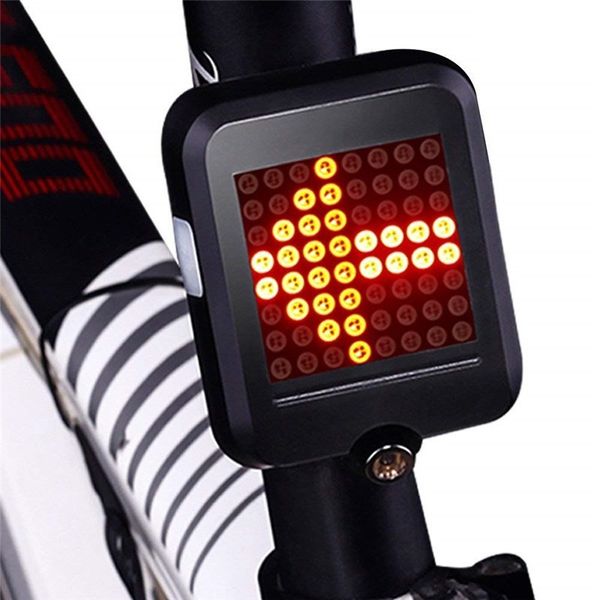 

usb charging mountain bike warning light laser taillight intelligent induction steering brake bicycle safety warning light