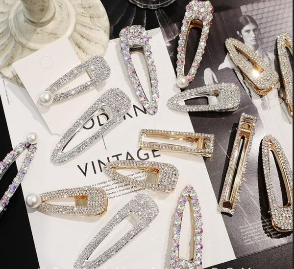 

Dhl em 200pc handmade korean hining diamond lady hairpin women 039 fa hion big pearl cry tal hair clip for girl hair acce orie