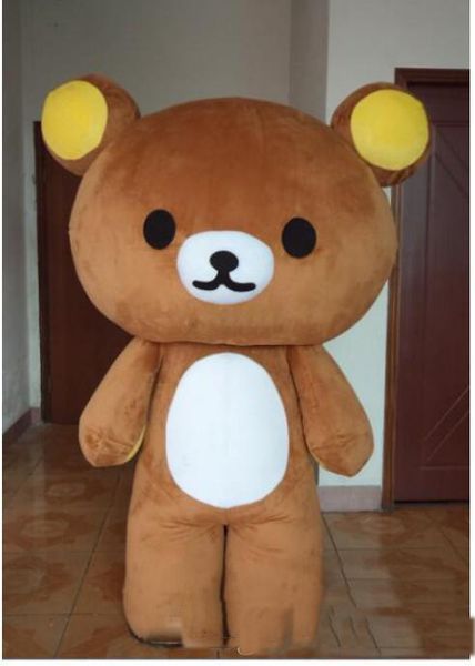 

selling janpan rilakkuma bear mascot costumes size halloween party ing, Red;yellow