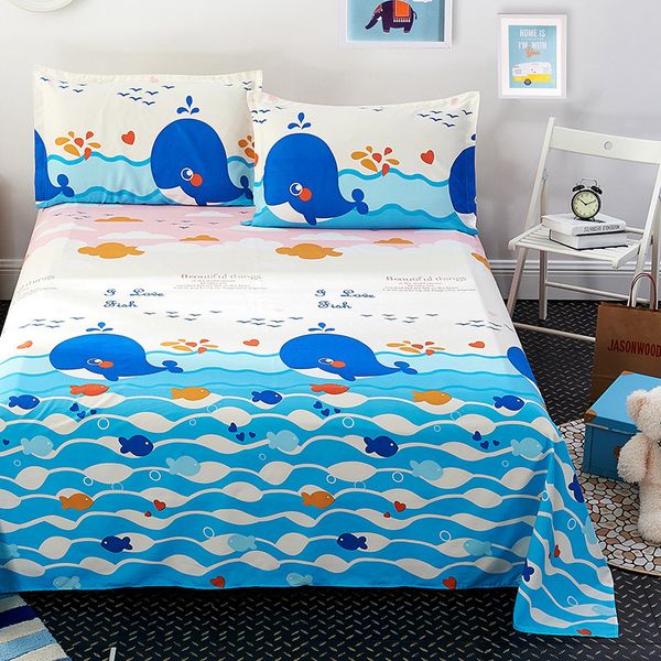 

classic floral bed flat sheet 100% polyester bed sheet set child kids adults twin full queen bedspread mattress protector cover