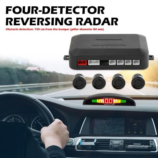 

useful 4 sensors auto parking sensor car reverse backup radiolocator monitoring system auxiliary alarm ledÂ detector display