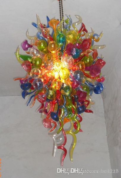 

china indoor murano chandelier light colorful flower art decor hand blown glass modern chandeliers lighting with led bulbs