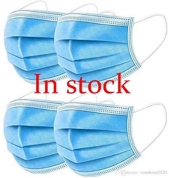 

in stockdisposable face masks with elastic ear loop 3 ply breathable and comfortable for blocking dust air pollution protection pack